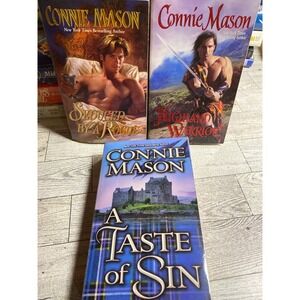 3 Connie Mason Historical Romance Seduced by a Rogue Highland Warrior Taste Sin